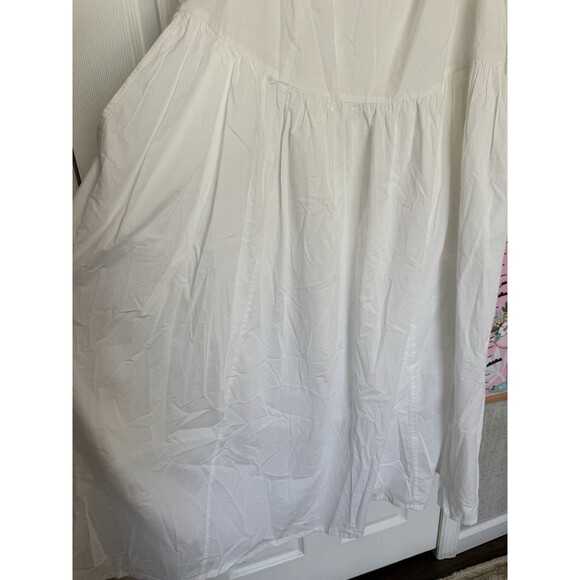 NWT Old Navy Lined White Cotton 3X Women’s Dress Sleeveless Pockets Summer Long - Picture 4 of 8